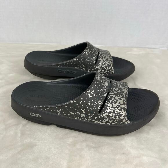 OOfos OOahh Luxe Slide Sandal M7 W9 Limited Edition Recovery‎ Shoe Prosecco Pop - Picture 4 of 14